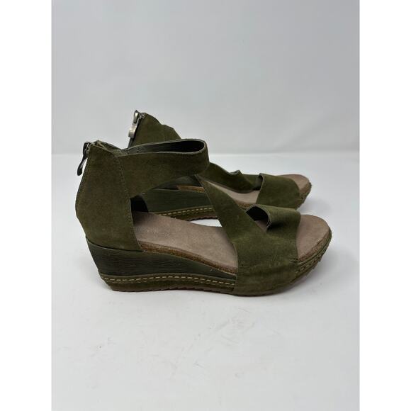 Antelope Sundance Women's Olive Green Davi Wedge Sandals size 39 or US size 9 - Picture 1 of 8